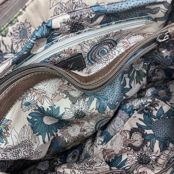 David Jones Paris Satchel Handbag Purse Bag Shearling Edge Tote Handle/s… - Picture 11 of 15